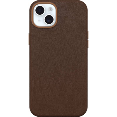 OtterBox iPhone 15 Plus Cactus Leather Symmetry Series Case for MagSafe - Rich Adobe: Solid Bump-Resistant Plastic Cover