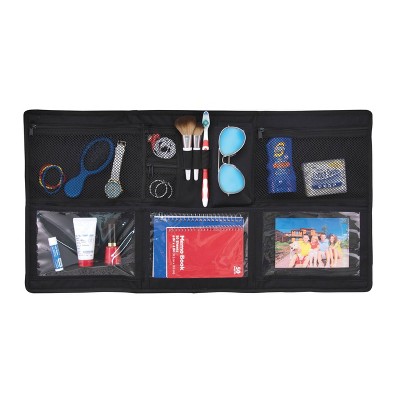 Seward Trunk Lid Organizer: Black Camp Trunk & Footlocker Storage, Universal Utility, No Assembly, 25 lb Capacity
