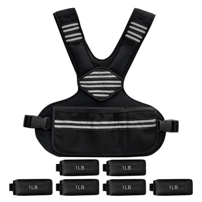 Adjustable Weighted Vest for Men Women, 4-10 Lb with Ironsand Weights and Reflective Stripe, Body Weight Vest for Running Strength Training Jogging