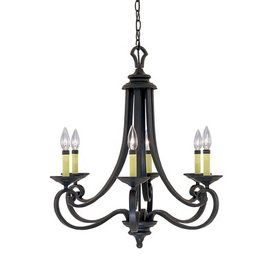 Designers Fountain Messina 6 - Light Chandelier in  Natural Iron