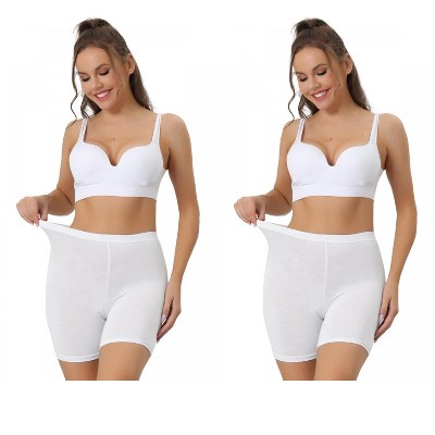 Allegra K Women's Mid-Thigh Boxer Full Coverage Soft Stretch Boyshorts 2 Packs
