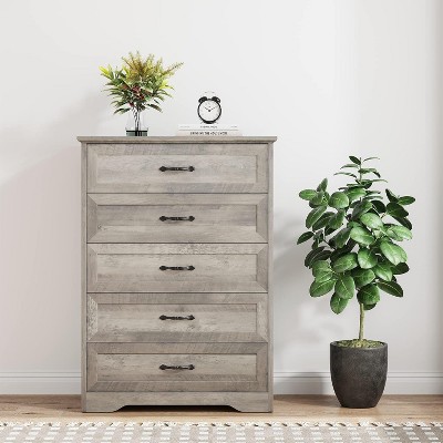 51.38" Modern Wood Dresser - 5/6 Drawer Chest for Bedroom, Large Storage, Assembled