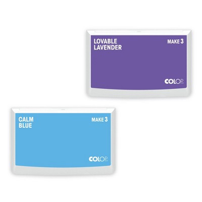 Make by Colop 2pk Ink Pad Blue and Lavender