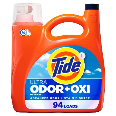 Tide Laundry Detergent Ultra Odor + Oxi HE Liquid Laundry Soap