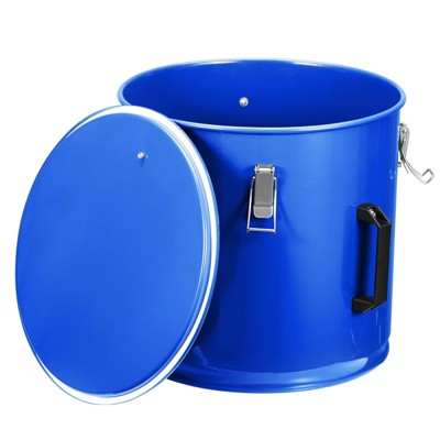 8 Gal Fryer Oil Bucket, Fryer Grease Bucket with Lid, Coated Carbon Steel Filter Pot with Rust