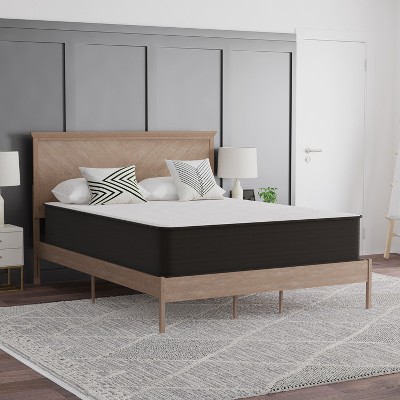 Emma and Oliver 12 Inch Hybrid Mattress, High Density Foam and Pocket Spring Mattress in a Box, CertiPur-US Certified Foam