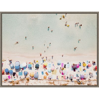 Amanti Art Ventura Beach by Krista Broadway Canvas Wall Art Print Framed 24 x 18-in.
