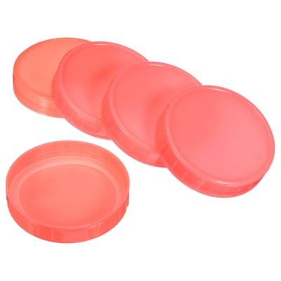 Unique Bargains Wide Mouth Plastic Mason Jar Lids with Silicone Sealing Ring 10 Pcs
