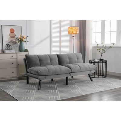 Dovelina Leatehr Feeling Convertible Folding Modern Sofa Bed-Green