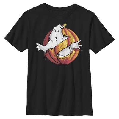 Boy's Ghostbusters Halloween Pumpkin Logo T-Shirt