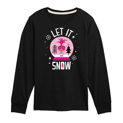 Boys' - Trolls - Let It Snow Cloud Guy Long Sleeve Graphic T-Shirt