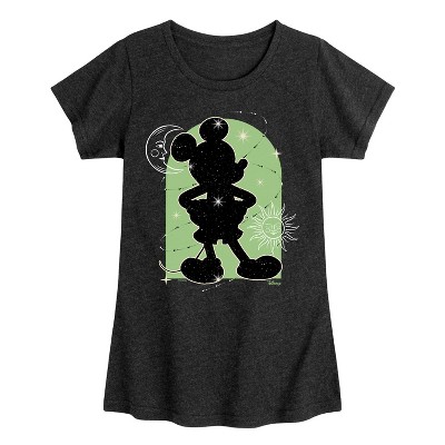 Girls' - Disney - Celestial Mickey Mouse Fitted Short Sleeve Graphic T-Shirt