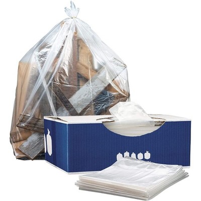 Plasticplace 55-60 Gallon Clear Trash Bags, Clear (50 Count)