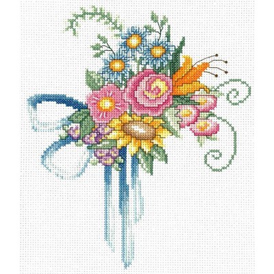 Mary Engelbreit Blooming Bouquet Counted Cross Stitch Leaflet