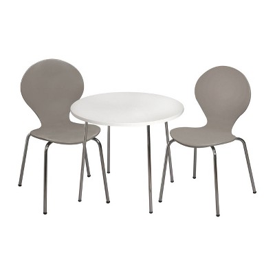 3pc Kids' Table and Chair Set with Chrome Legs - Gift Mark