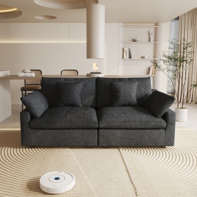 83" Cloud Couch Modular Sectional Sofa Couch,Down Filled Sectional for Living Room,Love Seat Sofas,Convertible Couch,Covers Washable&Replaceable