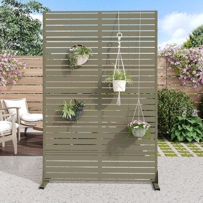 PexFix 72 in. x 47 in. Outdoor Privacy Rectangle Screen Galvanized Steel Panel Divider in Green