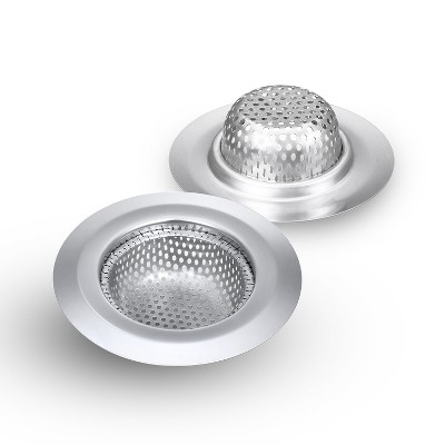 Garnen 2 Pcs Kitchen Sink Drain Strainer, Mesh Sink Strainer Basket, Camper Sink Food Catcher for Food Prep, Utility & Shower Drain Hair Catcher, 2.8"