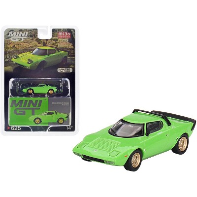 Lancia Stratos HF Stradale Verde Chiaro Green Limited Edition to 1200 pieces 1/64 Diecast Model Car by Mini GT