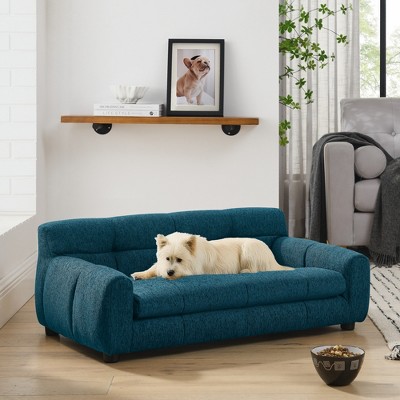 VASIP Plush and Comfortable Rectangular Pet Sofa with Backrest and Armrests Ultra Comfy Modern Dog Bed for Small and Medium Dogs