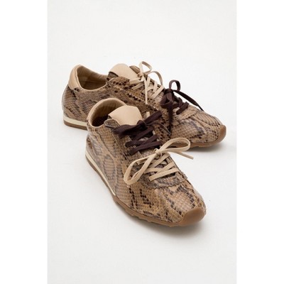 Crea - Light Brown Leather Sneakers (Women) | Forever & Always Shoes