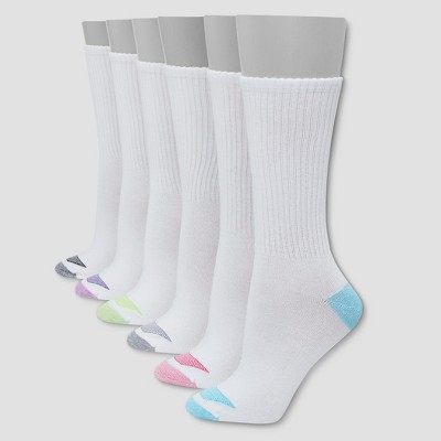 Hanes Premium Women's 6pk Cool Comfort Lightweight Crew Socks - 5-9