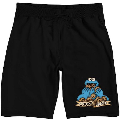 Sesame Street Cookie Fiend Men's Black Sleep Pajama Pants