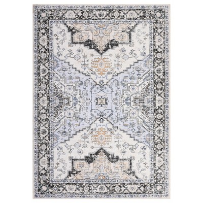 Washable Vintage Floral Print Living Room Rugs, Soft Non Slip Oriental Bedroom Carpet, Large Home Decor Rugs