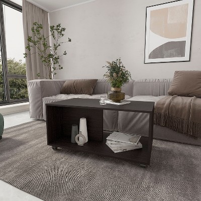 CAVINAS Coffee Tables for Living Room Rectangle Coffee Table with Spacious Open Shelf and Durable Material