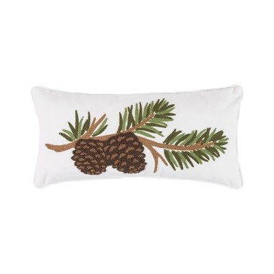 C&F Home Pinecone Branch Tufted Accent Pillow