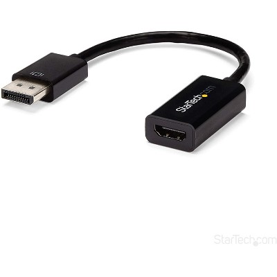 StarTech DisplayPort 1.2 to HDMI Adapter - 4K 30Hz - Active Audio Video Converter for DP Laptop Computers and HDMI Monitor Displays