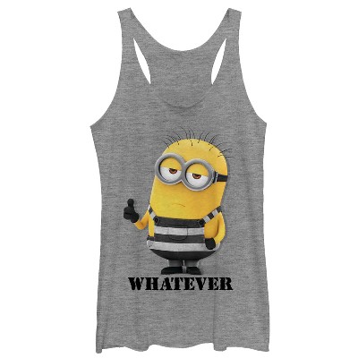 Women's Despicable Me 3 Minion Whatever Prisoner Racerback Tank Top