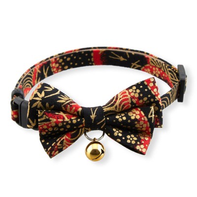 Necoichi Gilded Gold Bow Tie Cat Collar