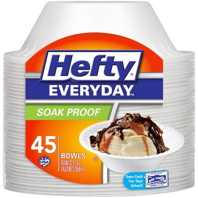 Hefty Foam Disposable Bowl - 45ct/12oz