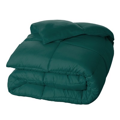 Brushed Microfiber Solid Comforter Reversible Medium Weight Down Alternative Bedding by Blue Nile Mills