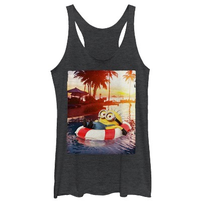 Women's Despicable Me Minion Tropical Vacation Racerback Tank Top