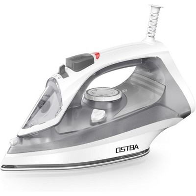 OSTBA 2300W Steam Iron, Nonstick Soleplate, Rapid Heating, Self-Clean, Anti-Limescale, Drip Stop, 300ml Tank for Home