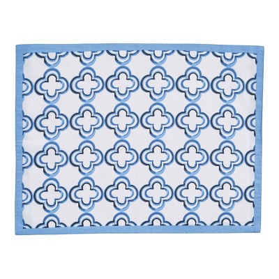 Patricia Heaton Home Blue Geo Reversible Placemat Set of 4