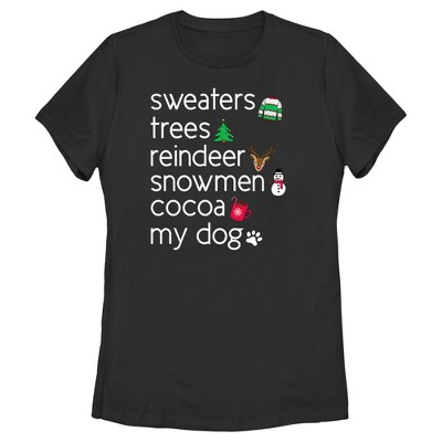 Women's Lost Gods Christmas Icon List T-Shirt