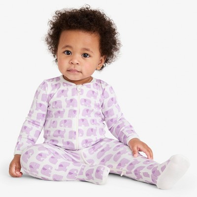 Primary Baby Organic Animal Friends Zip Footie