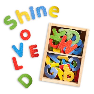 Melissa & Doug Disney Mickey & Friends Wooden Alphabet Magnets - 52 Uppercase and Lowercase Letters: Language Skills Set
