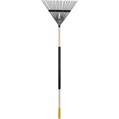 54 in. 22-Tine Hardwood/Steel Handle Steel Leaf Rake - True Temper