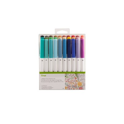 Cricut 30ct Ultimate Fine Point Pen Set: Multicolored 0.4mm Plastic Point Pens for Cricut Maker 3 & Art Stationery