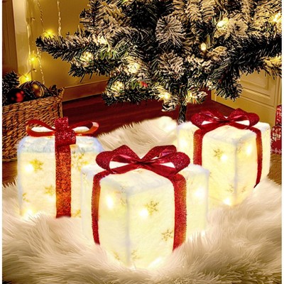 Presence 3PCS Christmas Lighted Gift Boxes