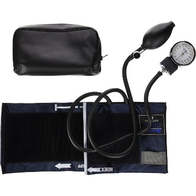 MABIS Aneroid Sphygmomanometer, Adult Cuff Size 11" to 16.4", Professional Manual Blood Pressure Cuff with Zipper Case, Caliber Series, Adult Cuff