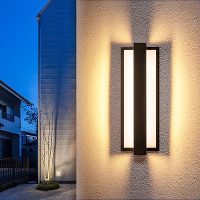 Rennnsan Clystra 13"H Hardwired Rectangle Modern LED Dimmable Outdoor Wall Sconce