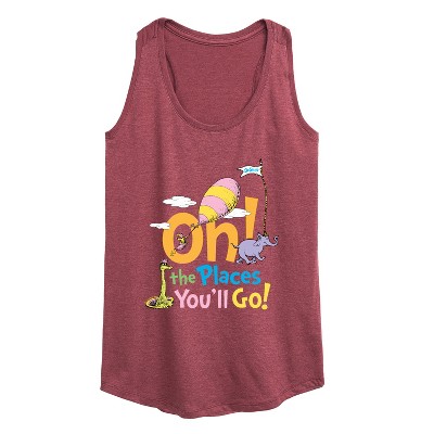 Women's - Dr. Seuss - Oh! The Places You'll Go Graphic Racerback Tank