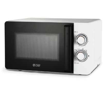 Commercial CHEF Small Microwave 0.7 Cu. Ft. Countertop Microwave with Mechanical Contro