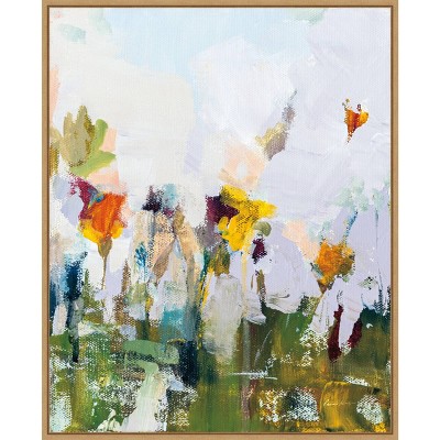 23" x 28" Spontaneous Summer Flowers by Pamela Munger - Amanti Art: Rustic Botanical Lithograph, Modern Decor