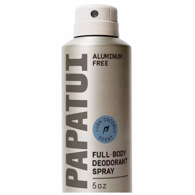 Papatui Men's Aluminum-Free Long-Lasting Odor Protection Body Deodorant Spray - Lush Coconut - 5oz